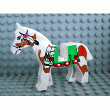 Part 4493c01px3 White Horse with Green Blanket, Left Side Red Hand Pattern